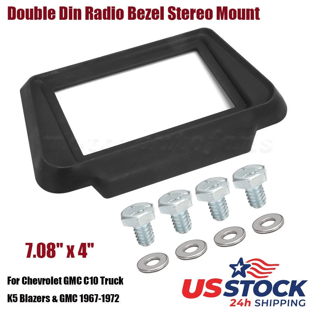 Double Din Radio Bezel for Chevrolet C10 K5 Blazer GMC (1967–1972)