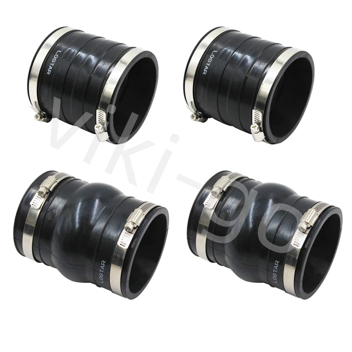 Set of 2 Upper & 2 Lower Exhaust Hose Bellows for Volvo Penta (3852696, 3863450)