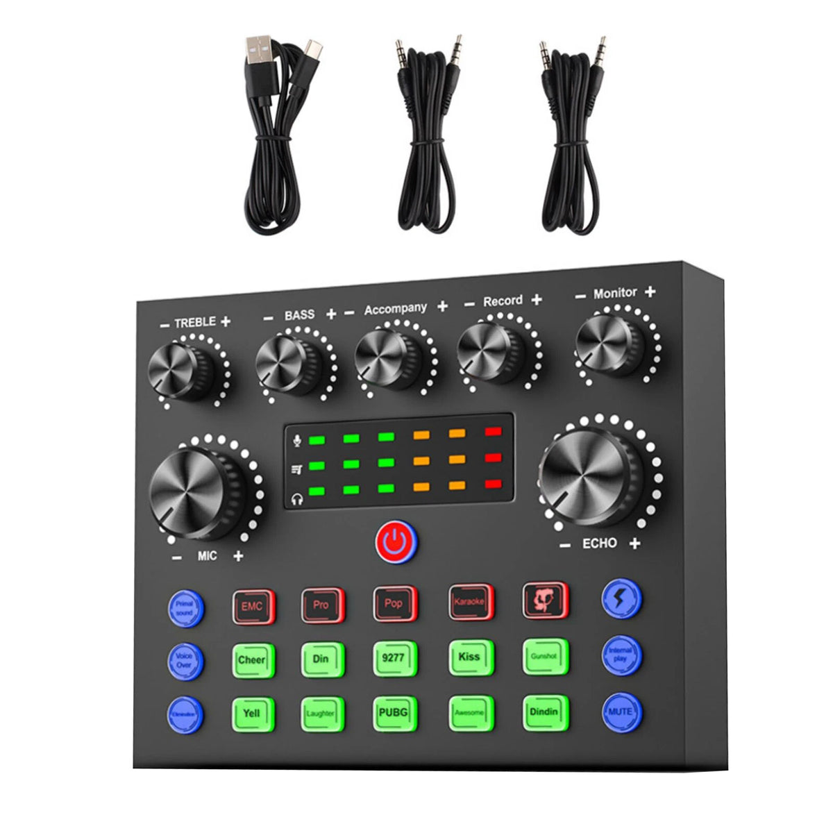 Multi-function V8S Sound Card for Live Broadcast Audio Equipment