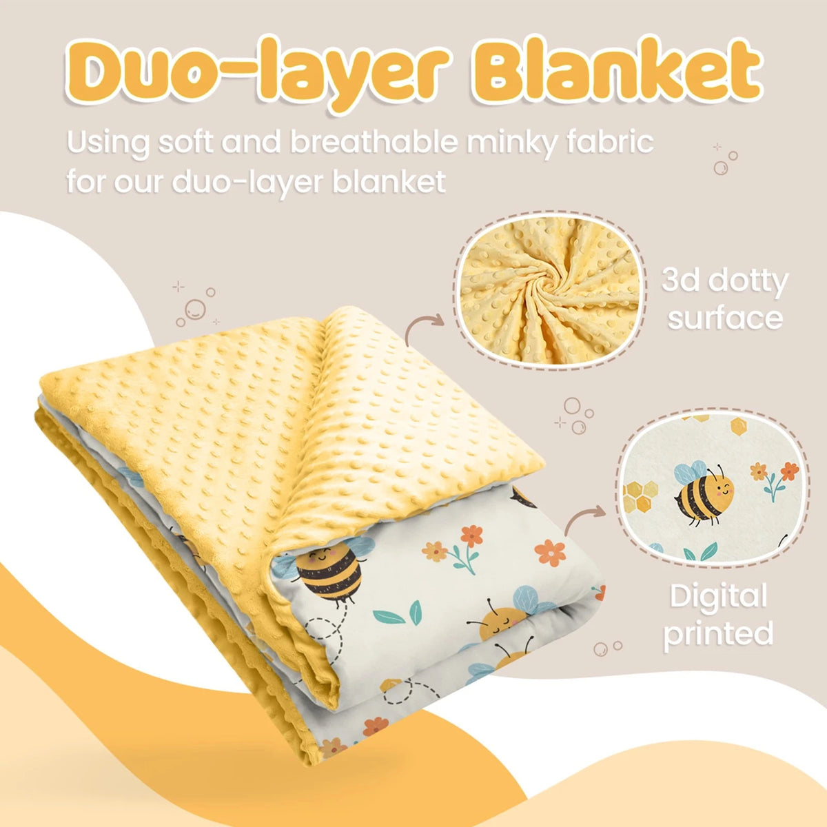 30 x 40 Soft Minky Blankets for Girls (No Part Numbers)