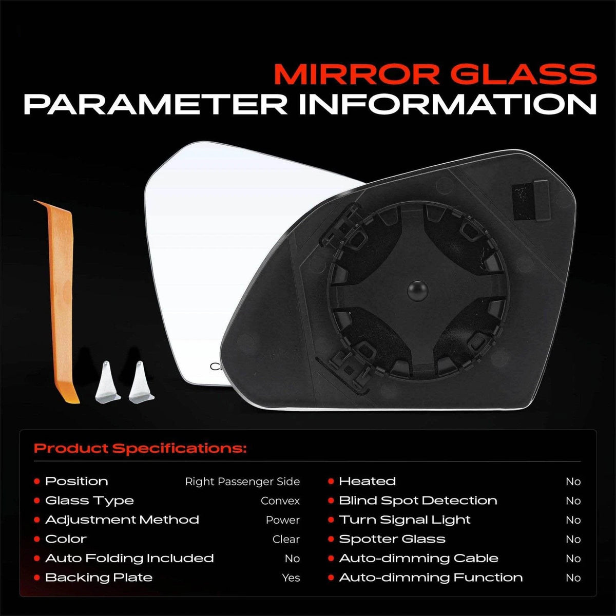 Power Mirror Glass for Hyundai Sonata (2015–2019) 87621-C2000