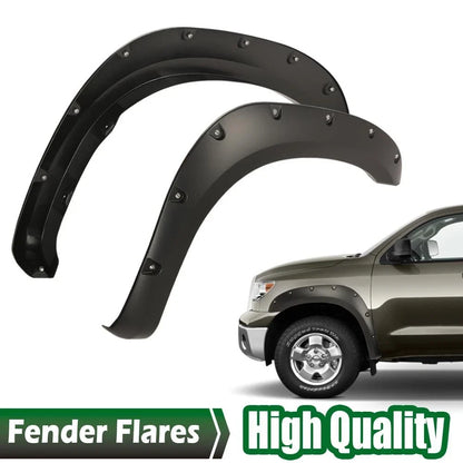 Set of 4 Pocket Rivet Fender Flares for Toyota Tundra (2007–2013)