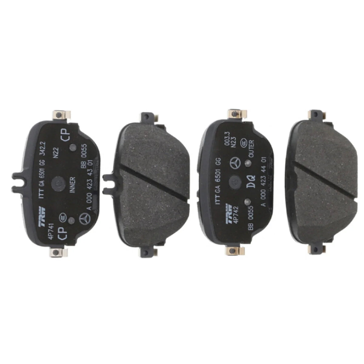 Set of 4 Rear Disc Brake Pads for Mercedes C257 W213 C238 E43 AMG E53 AMG