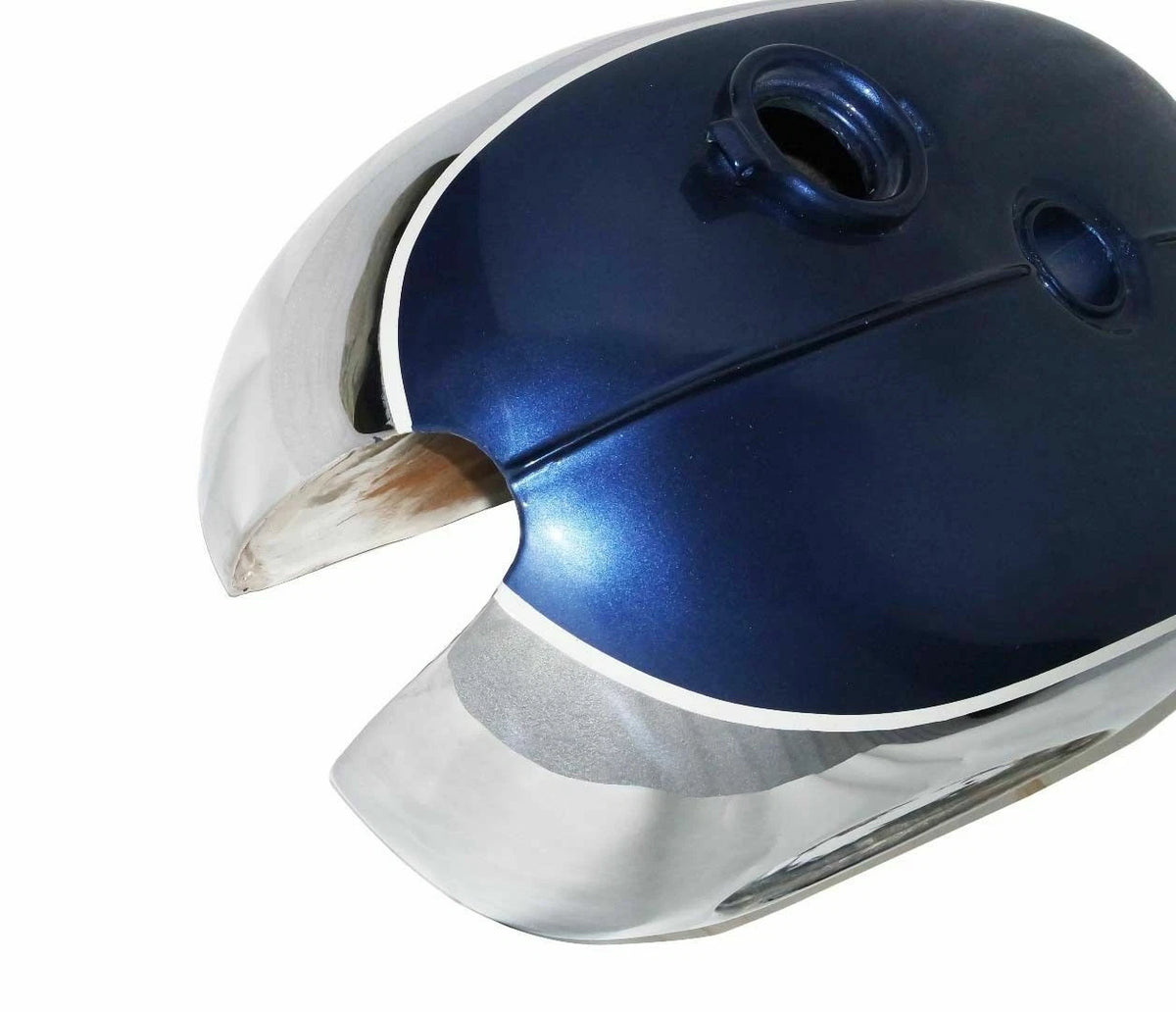 Petrol Fuel Tank with Cap for BSA Thunderbolt A65 (1960) - Blue Painted, Chrome
