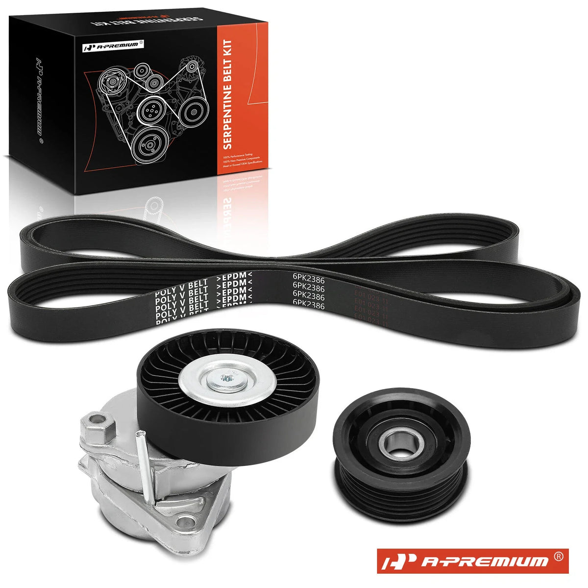 3X Serpentine Belt Drive Component Kit for Mercedes-Benz C240 (2004–2005)