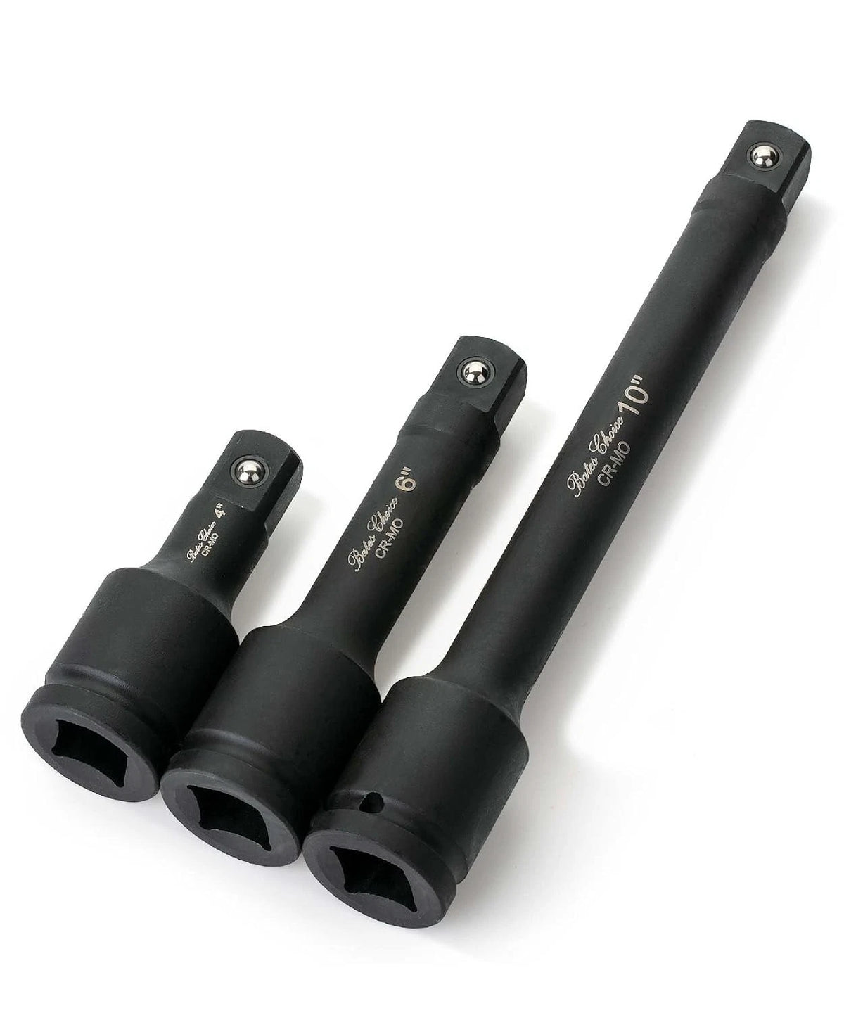 Set of 3 Drive Impact Extension Bars for Automotive (3/4" Drive, 4", 6", 10")
