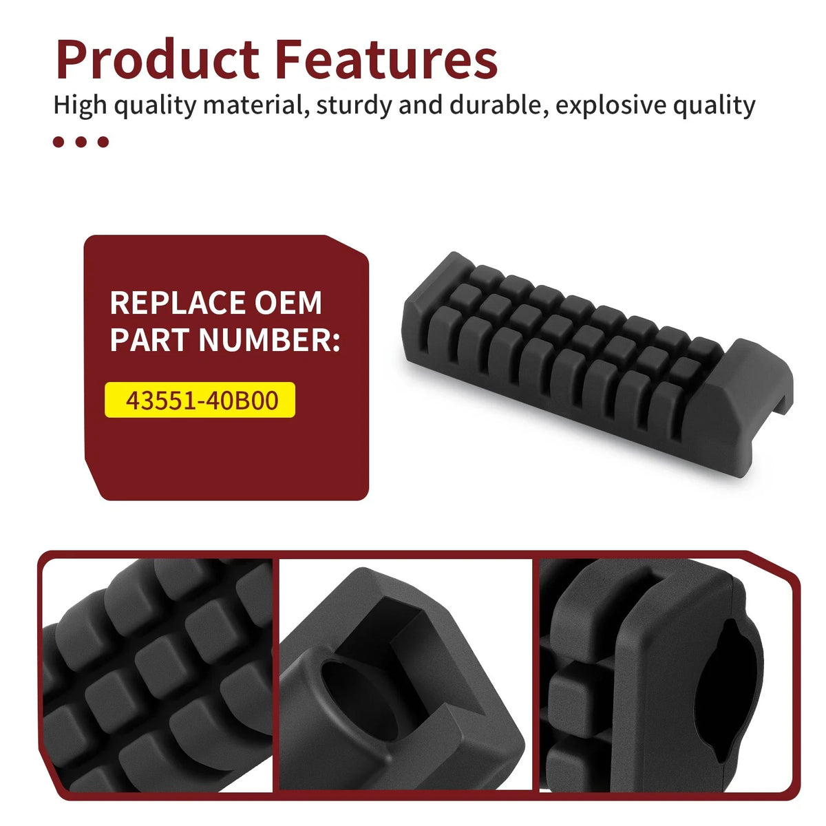 Rubber Foot Peg Rest for Suzuki QuadSport LT80 (1987–2006)