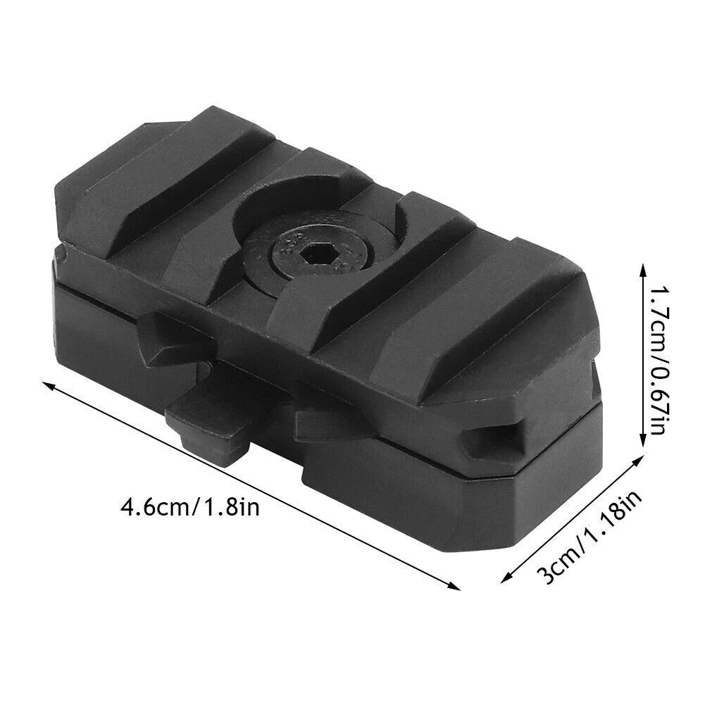 2X Tactical Helmet Side Rail Mount Adapter 360 Degree Rotation