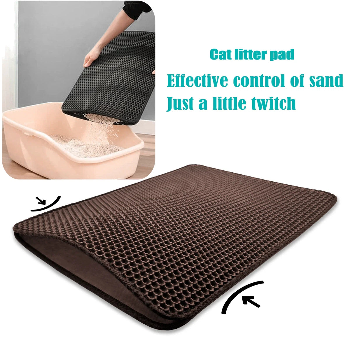 Cat Litter Mat Trapper Pad for All Makes and Models (60x45 cm) Rubber EVA