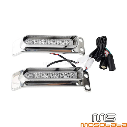Chrome Saddlebag Filler LED Lights for Harley FLHR FLHTCU FLHTCUL FLHTKL (2014-2023)