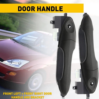 Set of 2 Door Handles for Ford Focus (2000–2007) LH/RH with Reinforcement Bracket