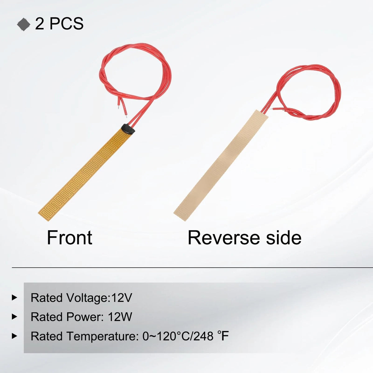 2X Heater Film Heating Plate for Universal Applications (12W 12V)