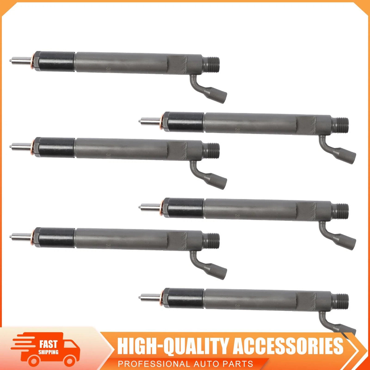 Set of 6 Fuel Injectors for Cummins C8.3L (C3283160, 3283160)