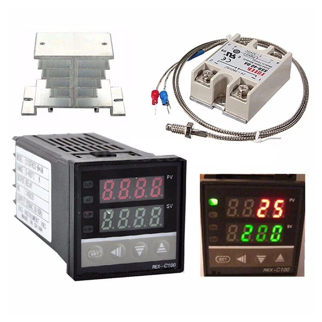 4Pack Digital PID Temperature Controller 110V with 40A SSR