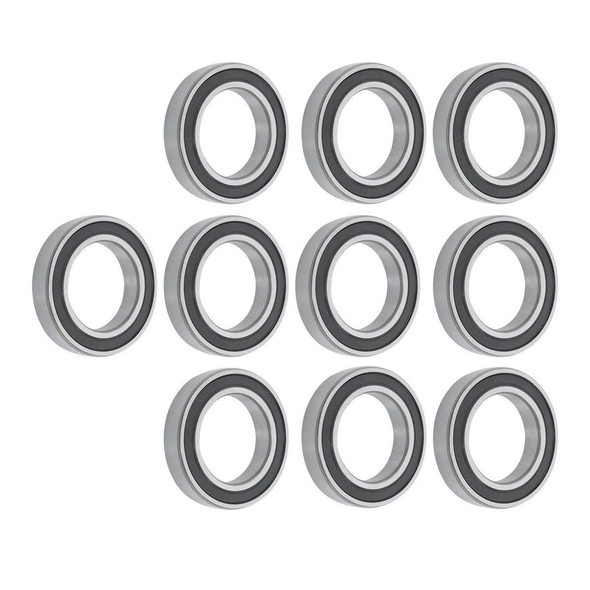 10Pcs 6010-2RS Deep Groove Ball Bearing for CNC (Pre-Lubricated)