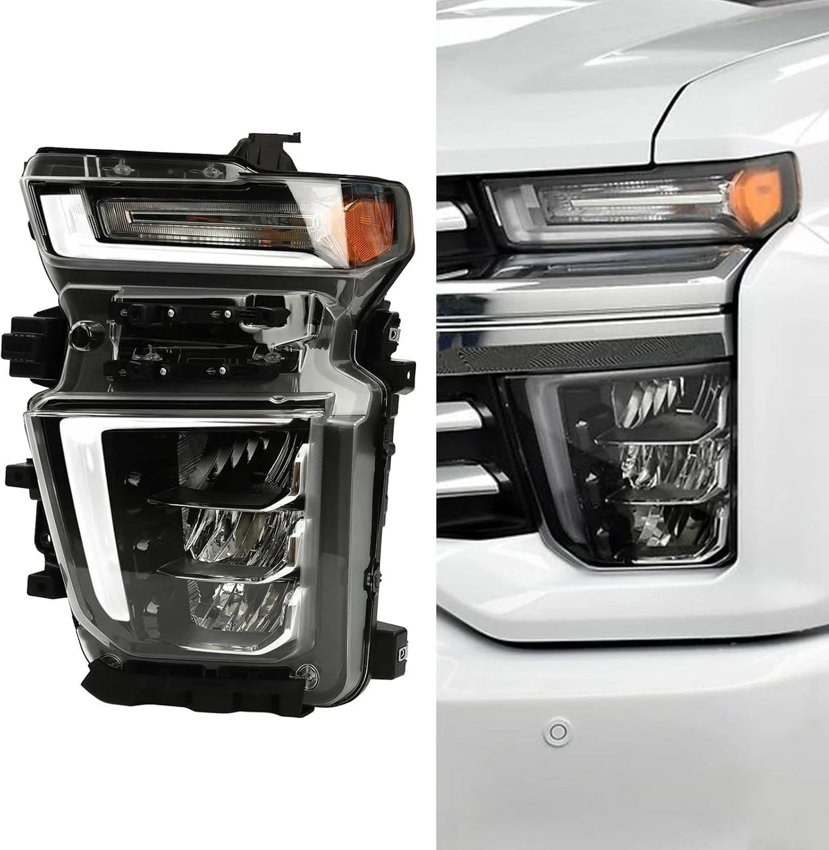 LED Headlight for Chevy Silverado 2500HD 3500HD (2020–2023)