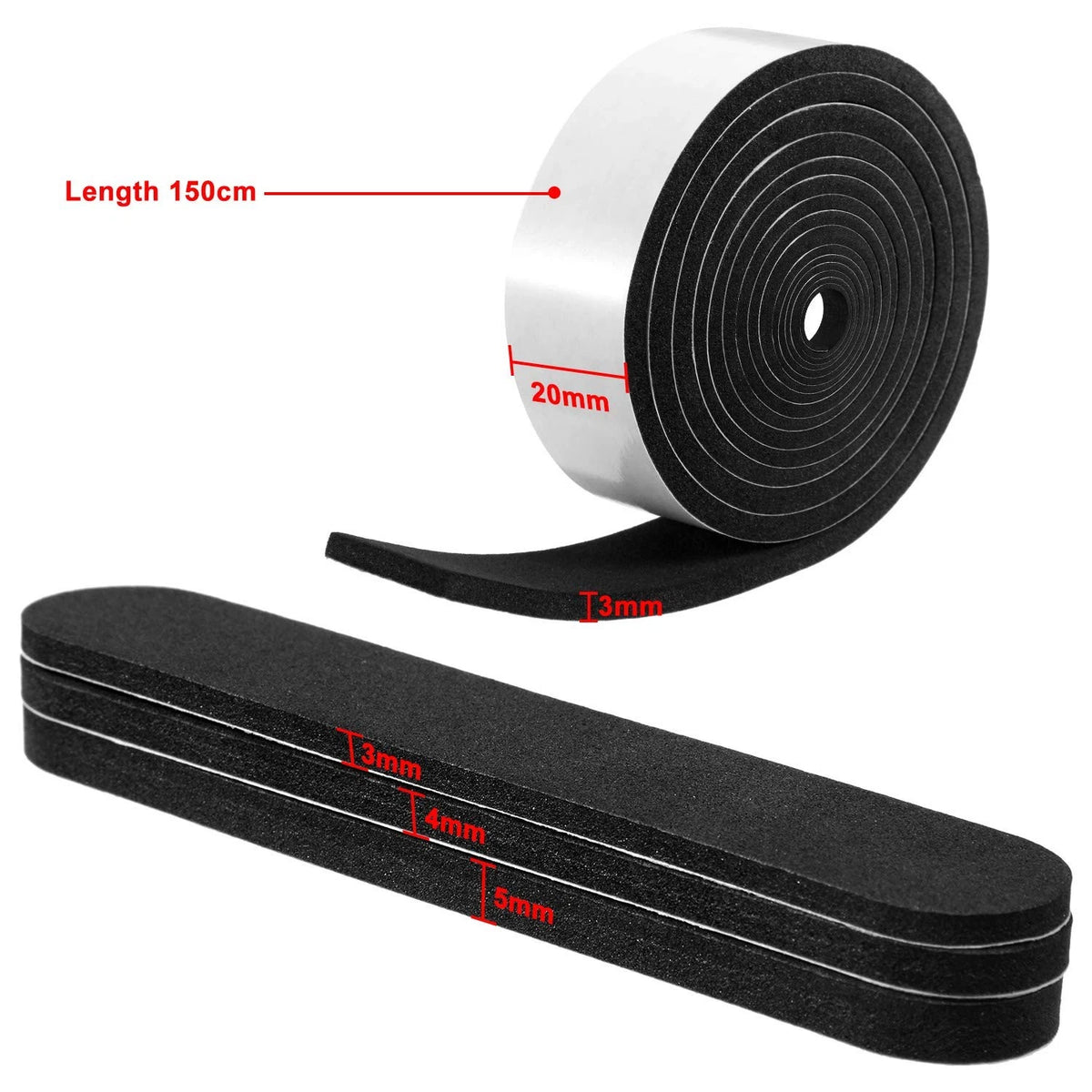 23 Pieces Hat Size Tape Reducer for Mixed Sizes (Black)