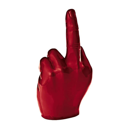 Middle Finger Hood Ornament for Flat Hoods (72086) - Candy Red 6-5/16” H