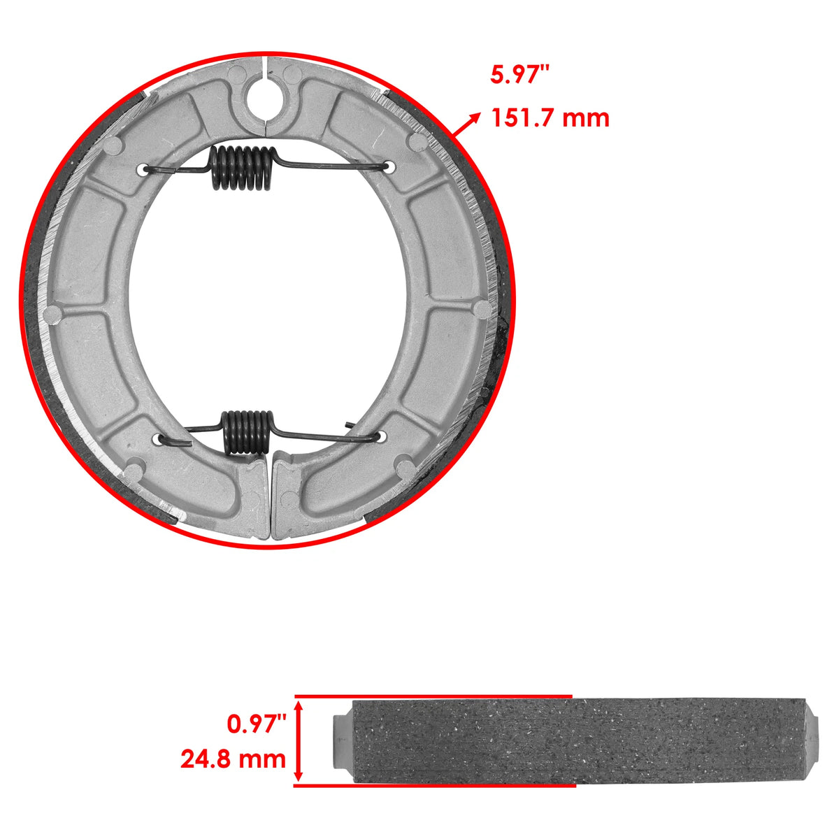 Rear Brake Shoes for Yamaha Timberwolf 250 YFB250 1994–2000 FL4013BS108HY