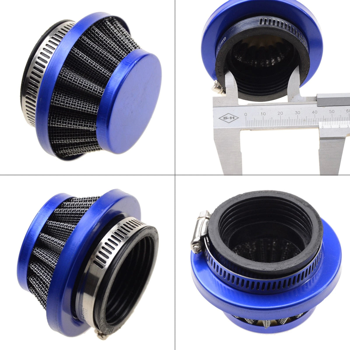 1.73in Metal Air Filter Intake Pipe for Motorcycle ATV Off-Road (No Years)