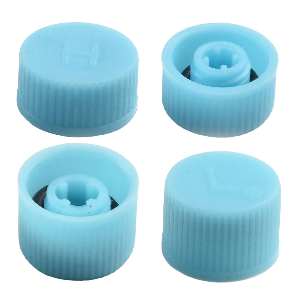 4X AC High and Low Pressure Valve Caps for