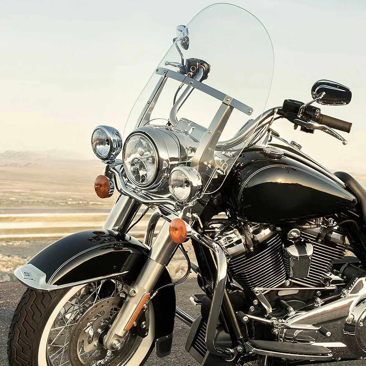 Chrome 7" Headlight Nacelle Cover for Harley Touring Road King (2014–2025)