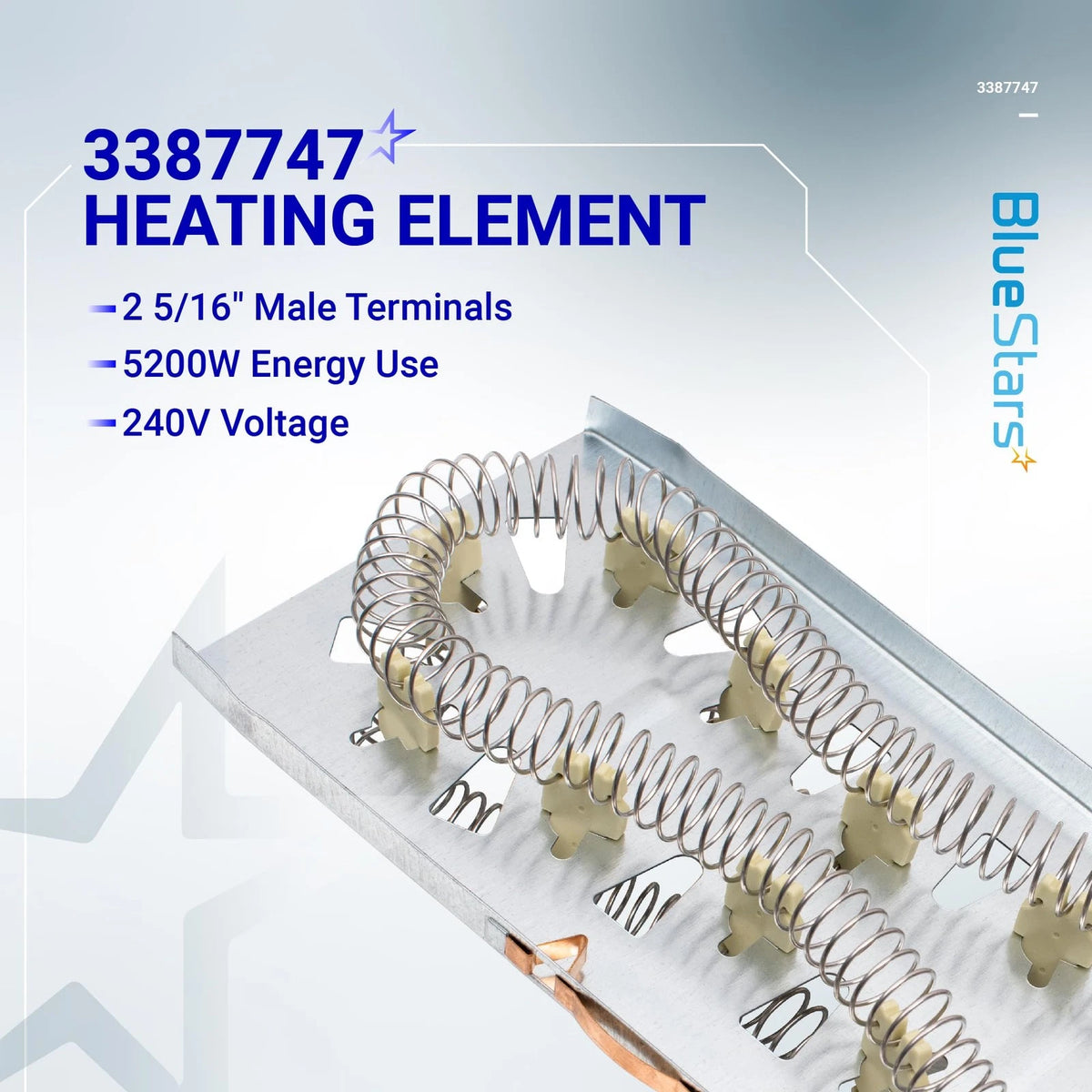 2X Dryer Heating Element for Whirlpool (3387747, W11344457)