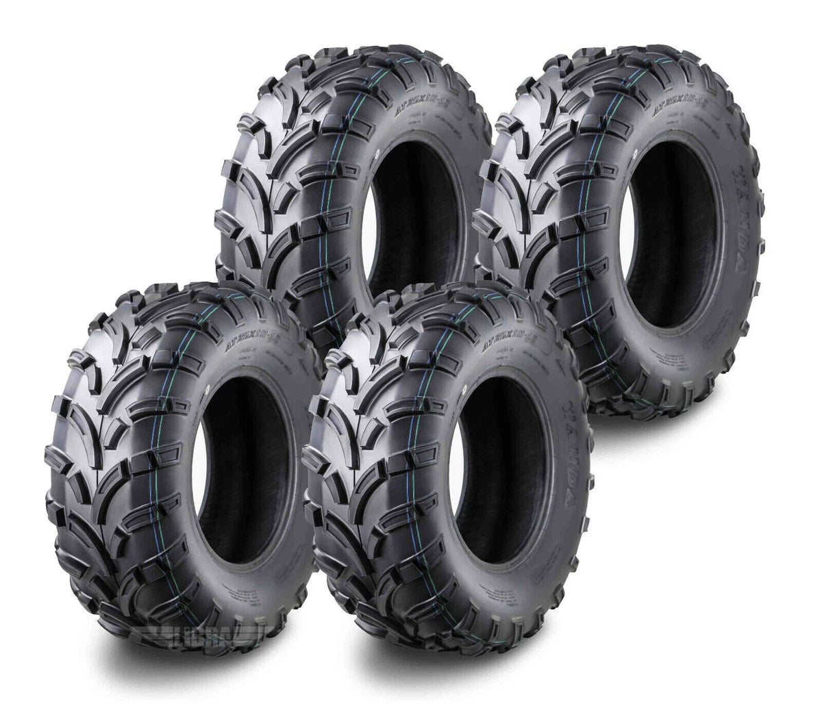Set of 4 WANDA Lit Mud ATV Tires for Cub Cadet Volunteer WT (2016)
