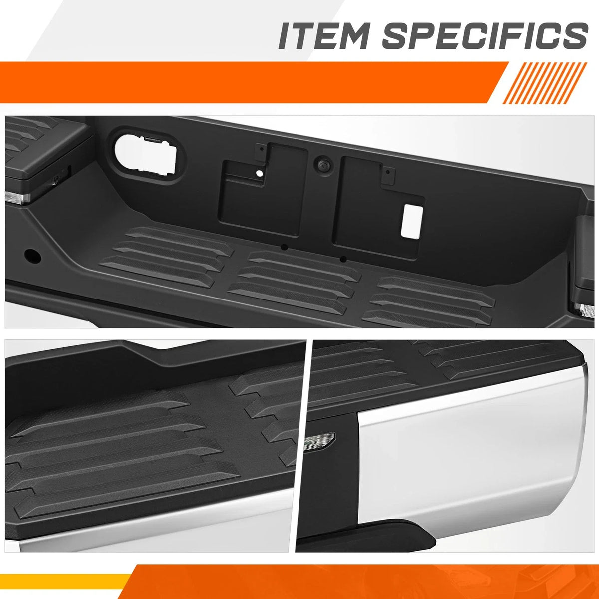 Rear Bumper Assembly for Toyota Tundra (2022–2026) w/Park Sensor Hole + LED Lamp Chrome
