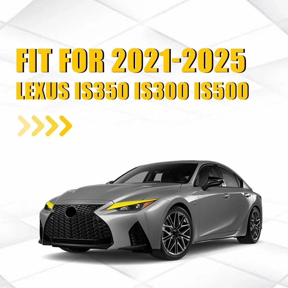 Amber DRL Headlight Vinyl Overlay Decals for Lexus IS300 IS350 IS500 (2021–2025)