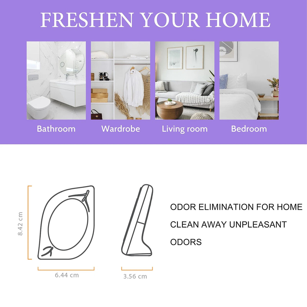 4X Air Freshener for Home, Lavender, Odor Eliminator (0.25 Fl Oz)