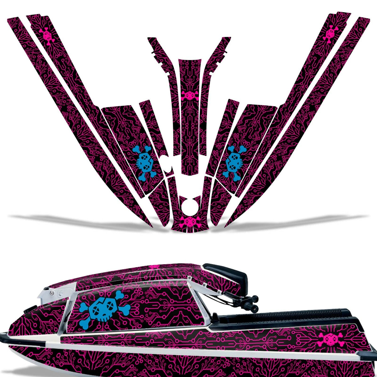 Jet Ski Graphics Decals Stickers for Kawasaki 440 550 SX (1982–1995) CIRCUITBRKR