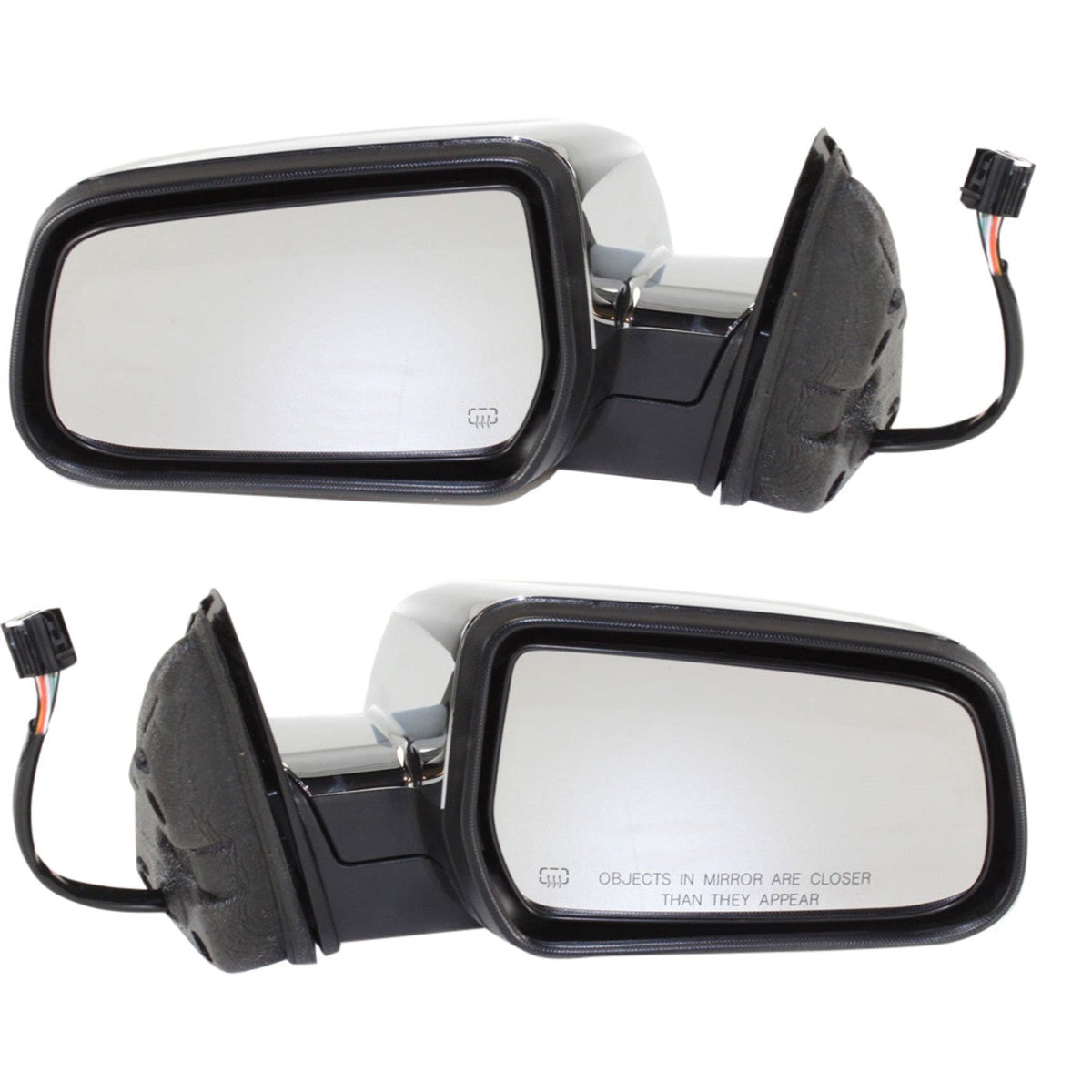 Power Mirror Set of 2 for Chevy Equinox (2010–2017) Heated Chrome Manual Folding