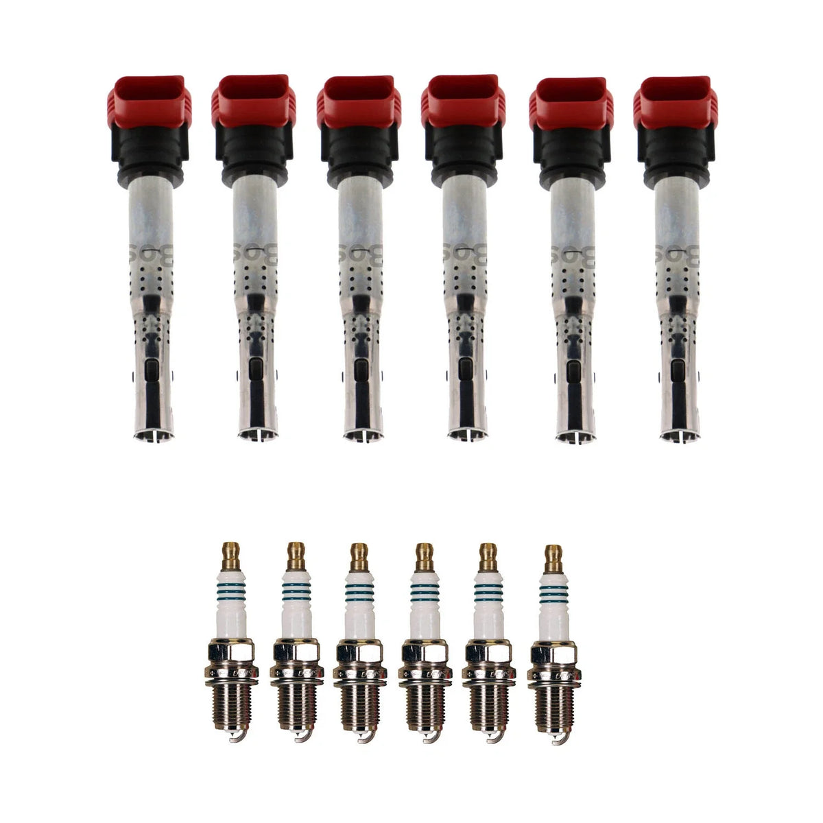 Set of 6 Ignition Coils & Iridium Spark Plugs for Audi A6 Quattro Q5
