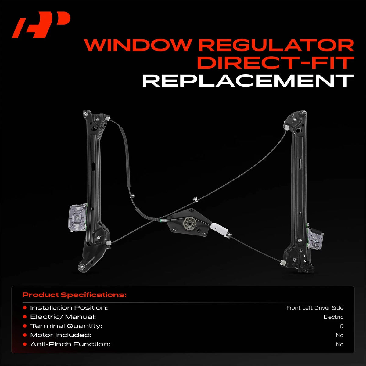 Front Driver Side Power Window Regulator for Audi A5 (2010–2017) 8T0837461