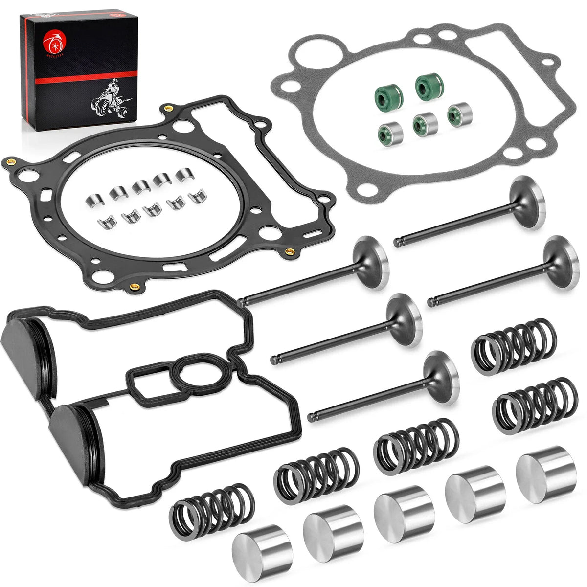 Cylinder Head Exhaust Intake Valve & Spring Gasket Kit for Yamaha YFZ450 YZ450F (2004–2023)