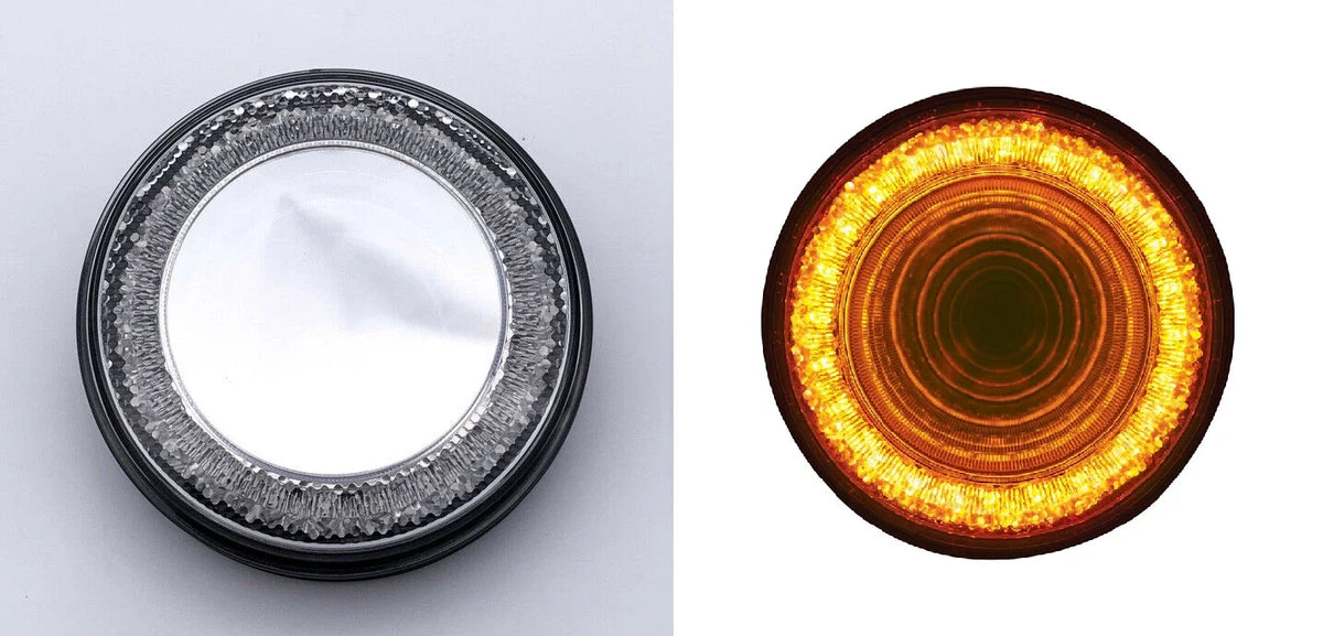 4 Inch Amber LED Parking Turn Signal Clearance Lights for Mitsubishi Mirage (1997–2003)