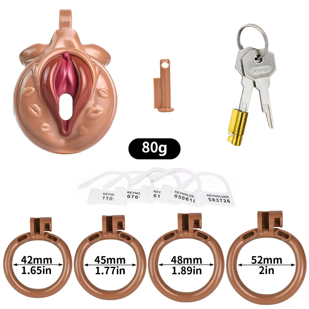 Resin Chastity Lock Cage for Male (Simulates External Clitoris)