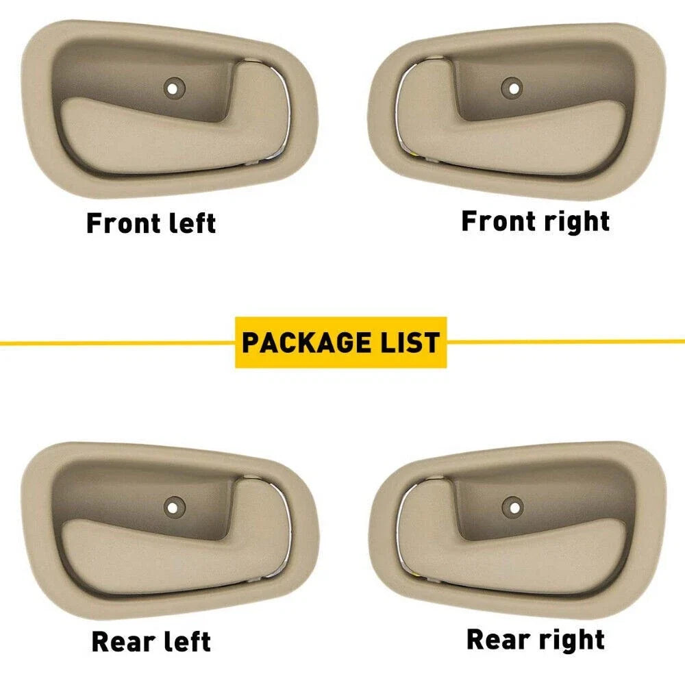 4X Beige Front Rear Inner Door Handle for Toyota Corolla S (1998–2002)
