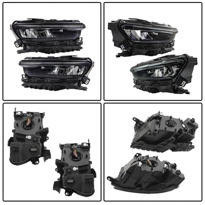 Pair LED Headlamps for Grand Cherokee (2021–2024) 68606228AA 68606229AA Black