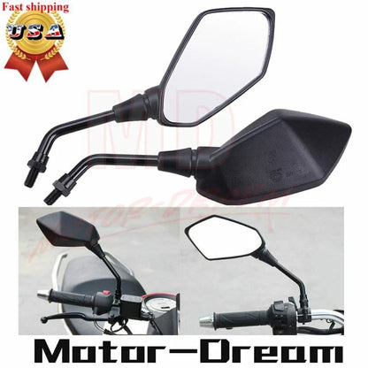7/8" Handlebar Rear View Mirrors Clamp for Honda Kawasaki Suzuki