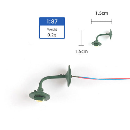 10Pcs LED Wall Lamp Posts for OO/HO Scale Models