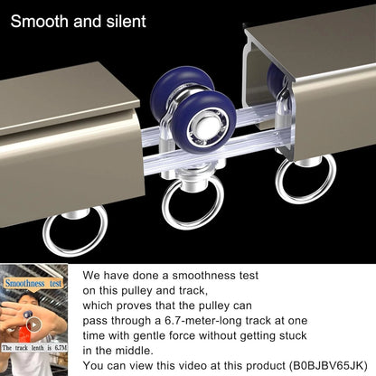 Aluminum Alloy Silent Curtain Tracks for Ceiling or Wall Mounting