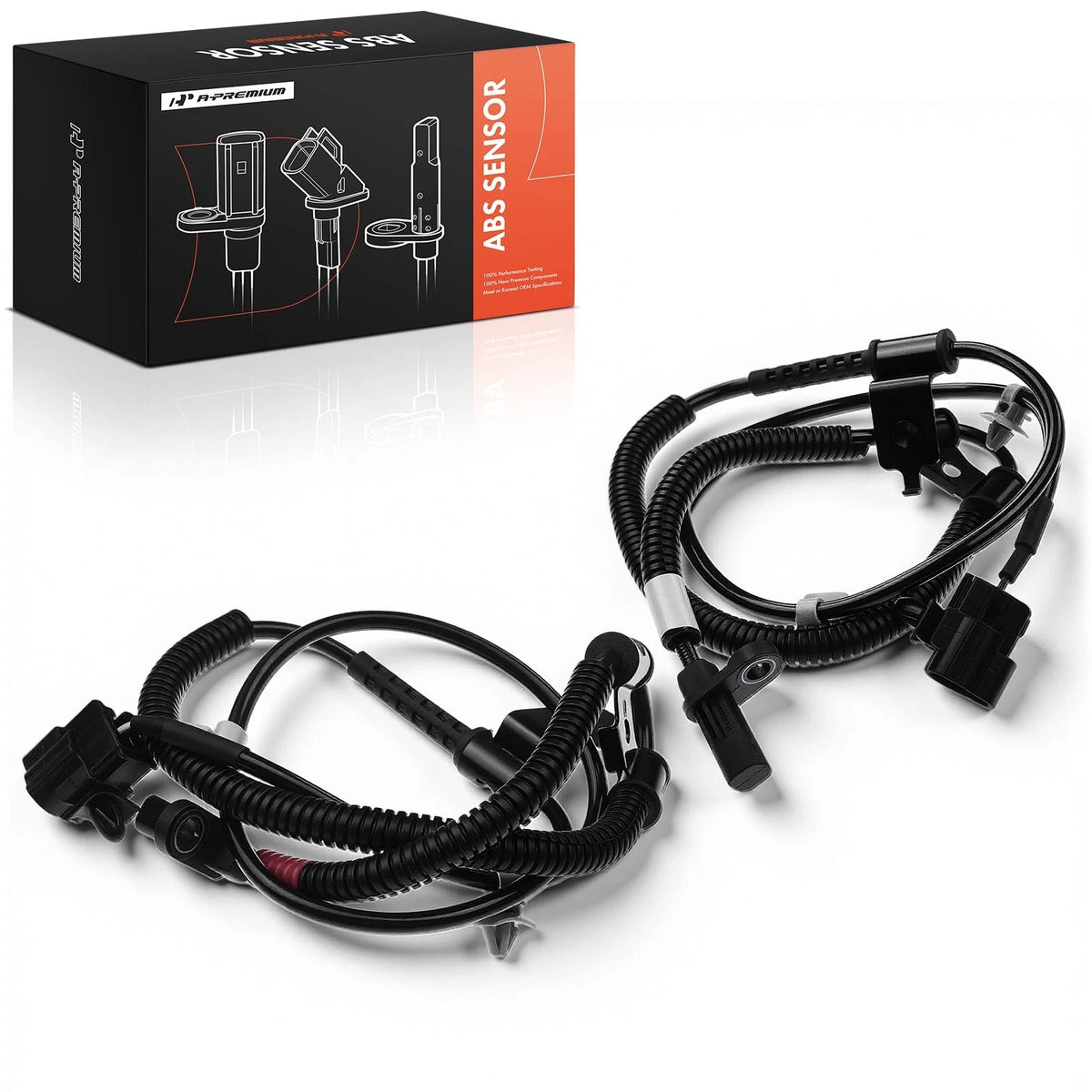 2X Front ABS Wheel Speed Sensor for Hyundai Entourage (2007–2008) Kia Sedona (2007–2008) - 95670-4D000, 95670-4D100