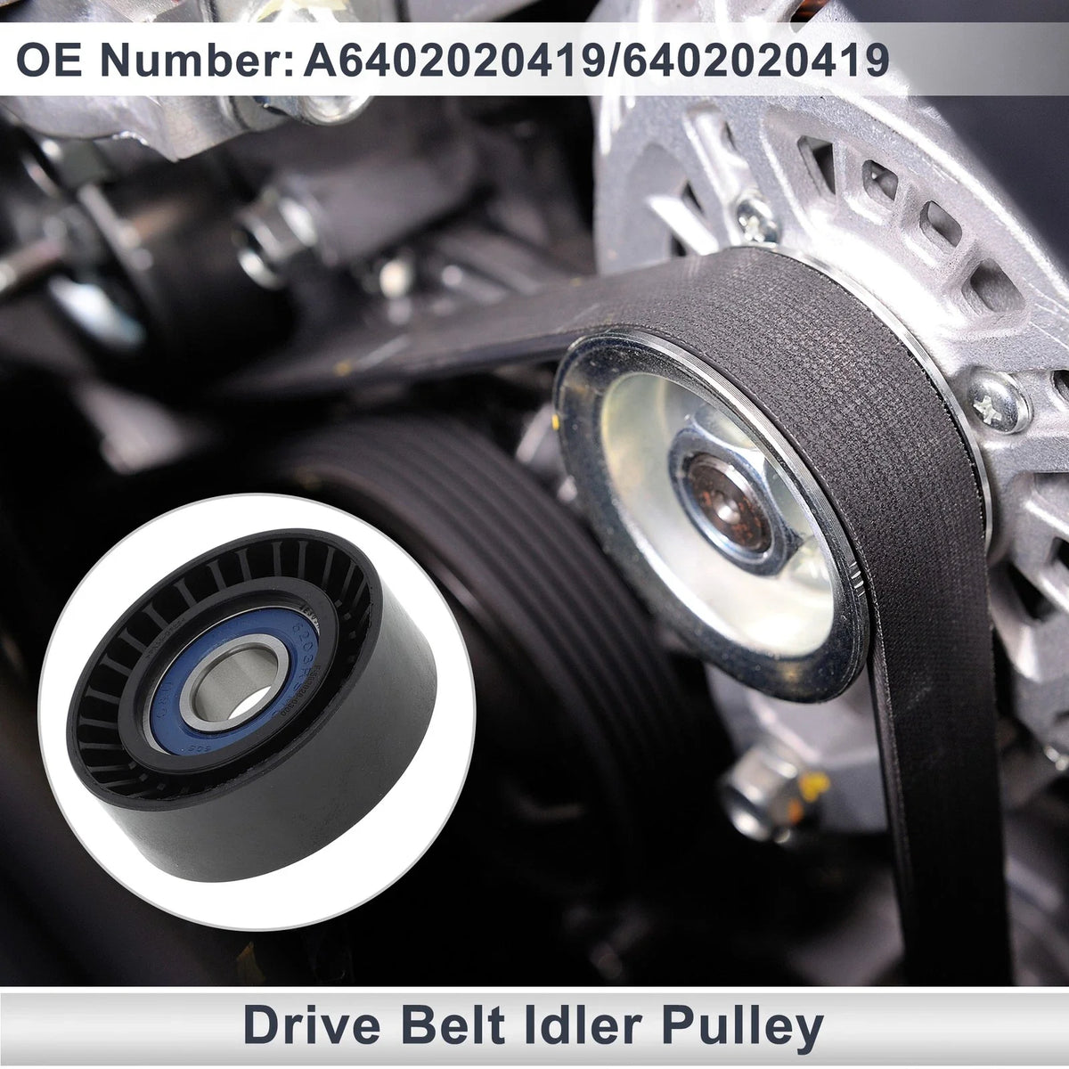 Drive Belt Idler Pulley for Mercedes-Benz A-Class (1997–2001) No.A6402020419