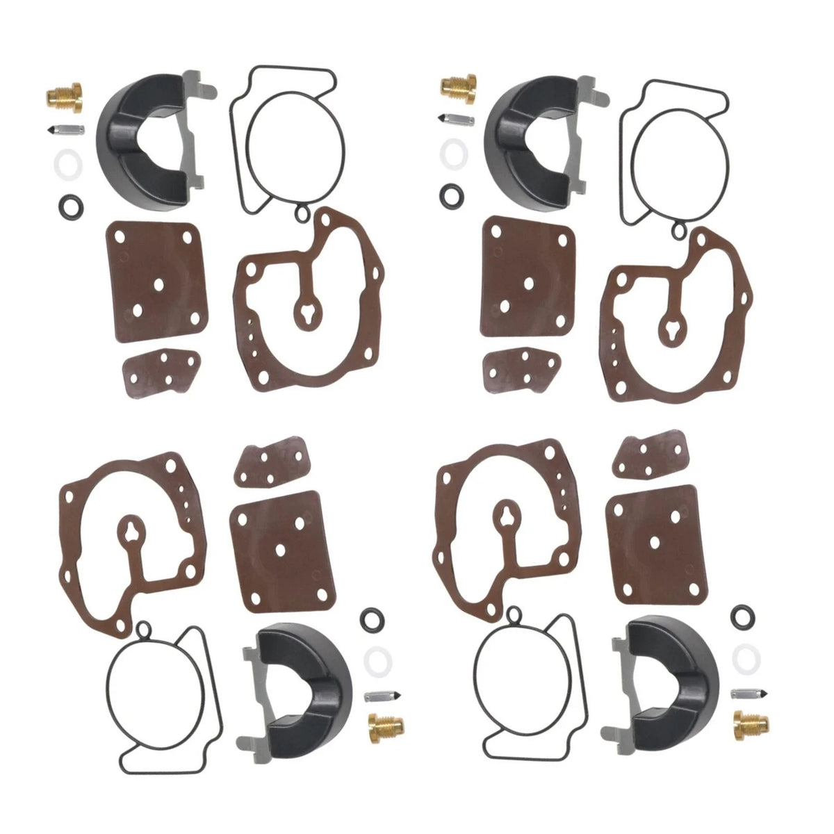 Set of 4 Carburetor Repair Kits for Johnson Evinrude V4 V6 V8 (439078 439079)