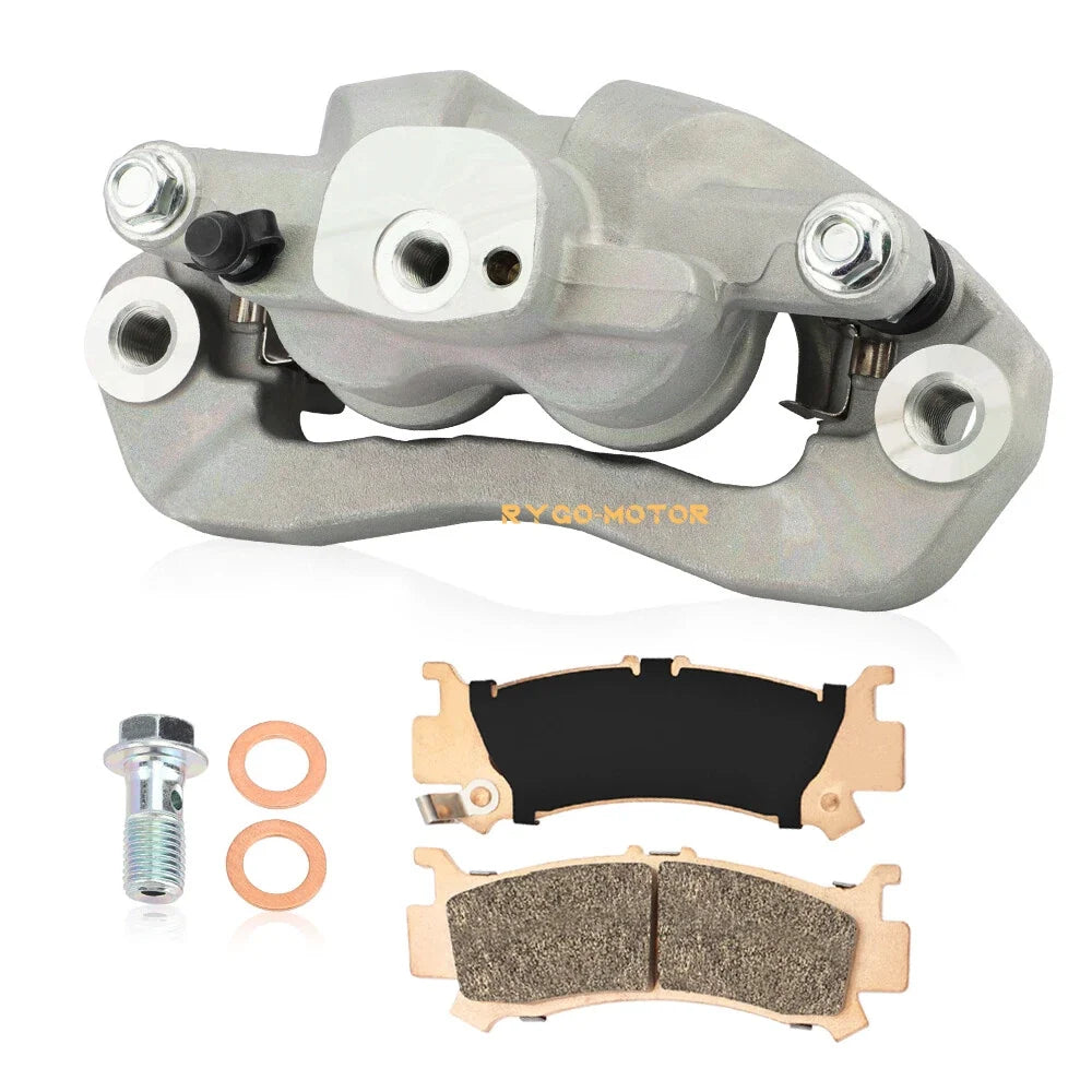 Front Left Brake Caliper with Pads for Honda Pioneer 1000 (2016–2023)