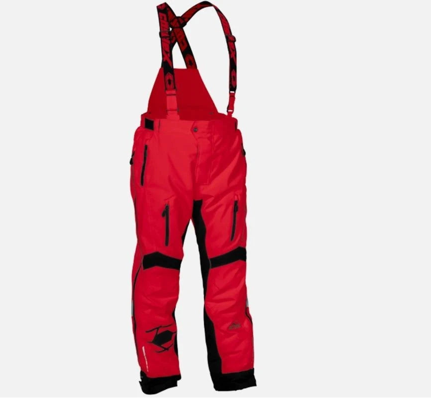 Men's Castle X Flex Snowmobile Bibs Waterproof Breathable Red