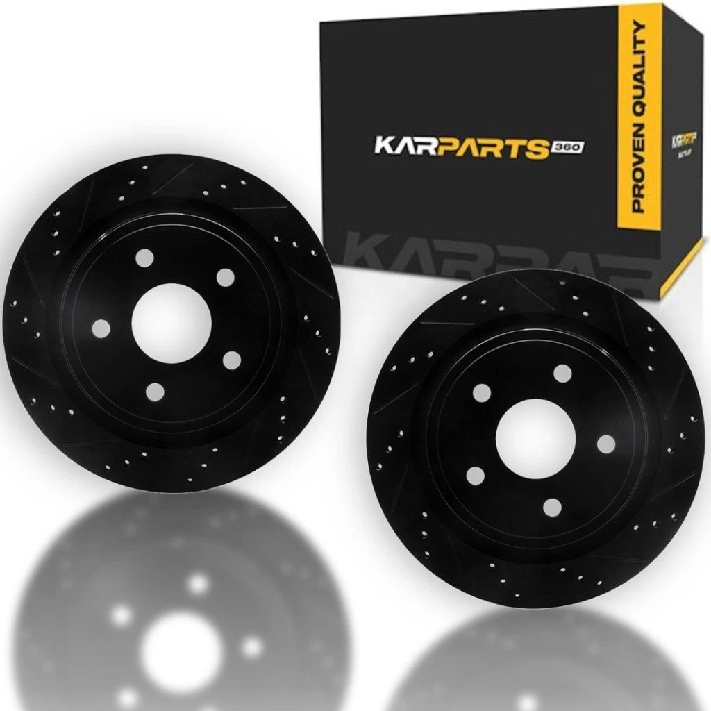 Rotor Set Rear for Chrysler Aspen (2007–2009) | Drilled and Slotted | ALX-PAU-DF-8002-40081-CLA4