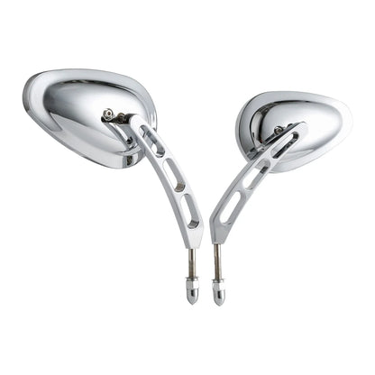 8mm Chrome Rearview Mirrors for Harley Touring Sportster 883 1200 Dyna (2004-2023)